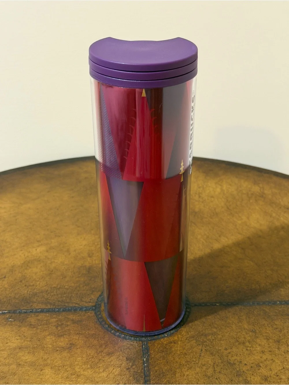 NEW WALT DISNEY WORLD STARBUCKS CINDERELLA CASTLE RED TRAVEL TUMBLER 16oz